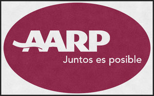 Aarp Round 5 x 8 Rubber Backed Carpeted HD Round - The Personalized Doormats Company