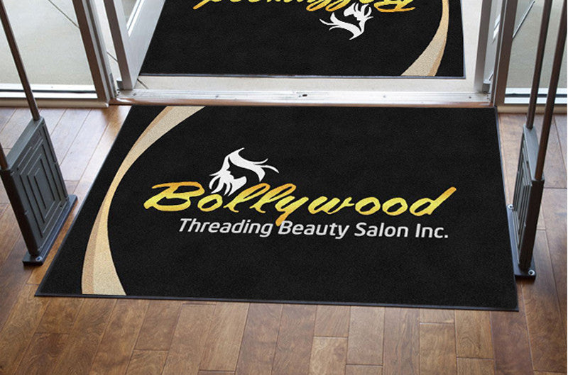 Bollywood Threading Beauty Salon 4 X 6 Rubber Backed Carpeted HD - The Personalized Doormats Company