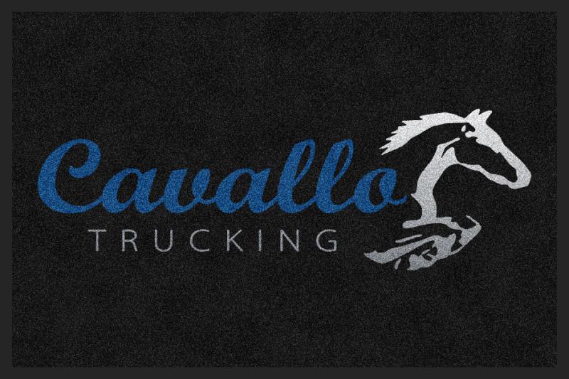 Cavallo Trucking 2 X 3 Rubber Backed Carpeted HD - The Personalized Doormats Company