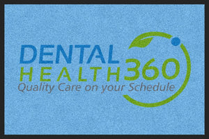 Dental Health 360 2 X 3 Rubber Backed Carpeted HD - The Personalized Doormats Company