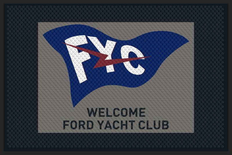 Ford Yacht Club 4 X 6 Rubber Scraper - The Personalized Doormats Company