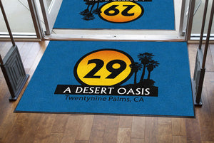 City of Twentynine Palms 4 X 6 Rubber Backed Carpeted HD - The Personalized Doormats Company