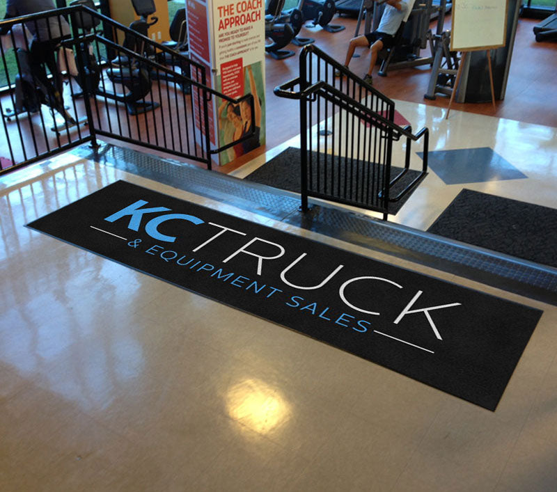 KC Truck and Equipment Sales 3 X 10 Rubber Backed Carpeted HD - The Personalized Doormats Company