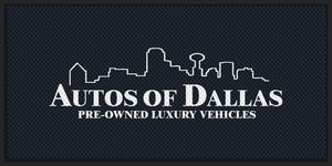 aUTOS OF dALLAS 4 x 8 Rubber Scraper - The Personalized Doormats Company