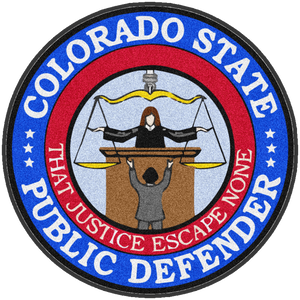 Colorado State Public Defenders § 6 X 6 Rubber Backed Carpeted HD Round - The Personalized Doormats Company