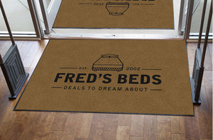 Fred's Beds § 4 X 6 Rubber Backed Carpeted HD - The Personalized Doormats Company