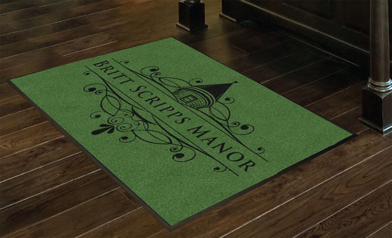 BRITT SCRIPPS MANOR (K9) 3 X 4 Rubber Backed Carpeted HD - The Personalized Doormats Company