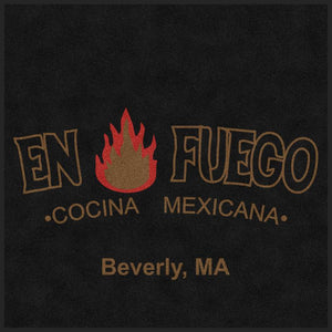 En Fuego Cocina Mexicana Beverly, MA 5 X 5 Rubber Backed Carpeted HD - The Personalized Doormats Company