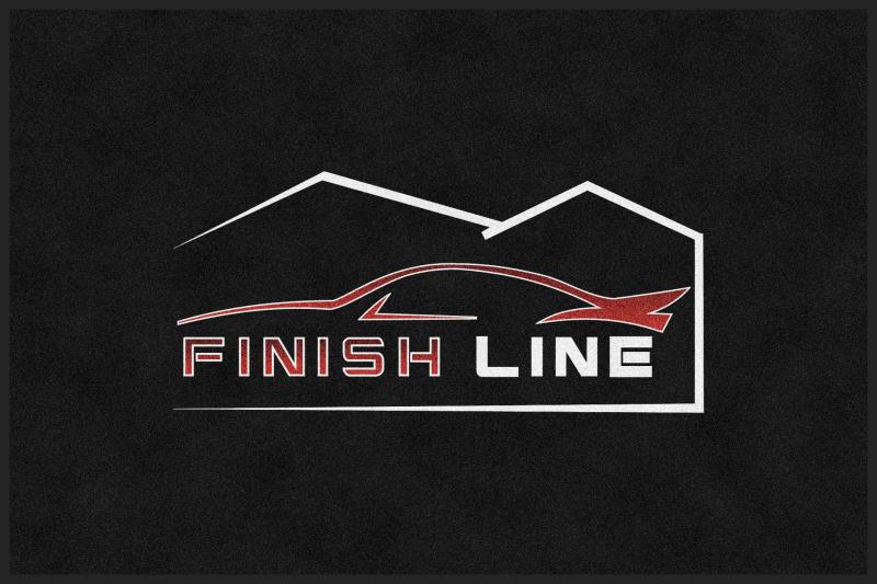 Finish Line Mat 4 X 6 Rubber Backed Carpeted HD - The Personalized Doormats Company