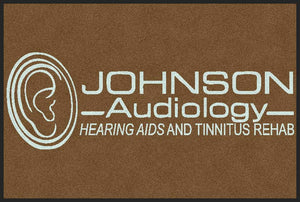 Johnson Audiology 2 X 3 Rubber Backed Carpeted HD - The Personalized Doormats Company