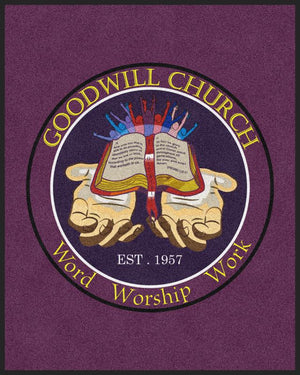 Goodwill church 4 X 5 Rubber Backed Carpeted HD - The Personalized Doormats Company