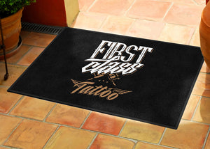First Class Tattoo 2 X 3 Rubber Backed Carpeted HD - The Personalized Doormats Company