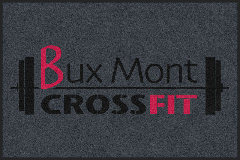 BuxMont CrossFit 4 X 6 Rubber Backed Carpeted HD - The Personalized Doormats Company