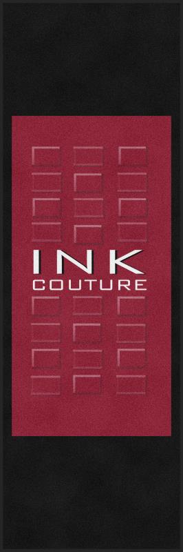 ink couture 4 X 12 Rubber Backed Carpeted HD - The Personalized Doormats Company