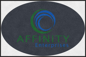 Affinity 4 X 6 Rubber Backed Carpeted HD Round - The Personalized Doormats Company