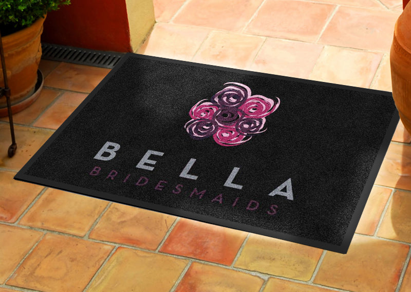Bella Bridesmaids 2 X 3 Rubber Backed Carpeted HD Half Round - The Personalized Doormats Company