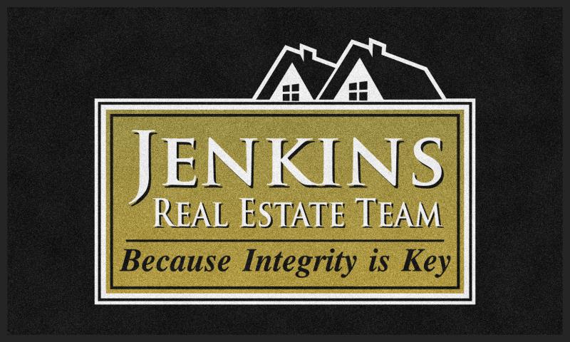 Jenkins Real Estate Team § 3 X 5 Rubber Backed Carpeted HD - The Personalized Doormats Company