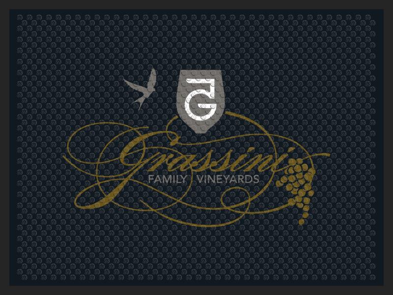 Grassini Family Vineyards 3 X 4 Rubber Scraper - The Personalized Doormats Company