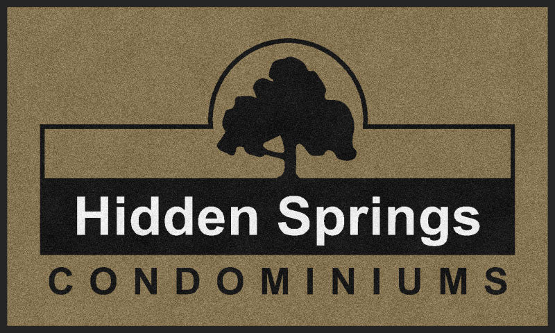 Hidden Springs Condominiums 3 X 5 Rubber Backed Carpeted HD - The Personalized Doormats Company