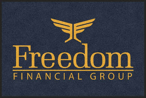 Freedom Financial Group 2 X 3 Rubber Backed Carpeted HD - The Personalized Doormats Company