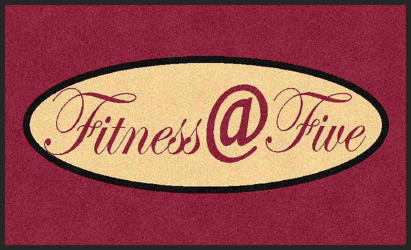 Fitness @ Five 3 X 5 Rubber Backed Carpeted HD - The Personalized Doormats Company