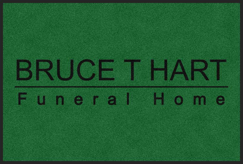 BRUCE HART FUNERAL HOME 4 X 6 Rubber Backed Carpeted HD - The Personalized Doormats Company