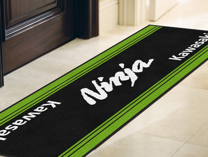BIKE MAT 3 X 8 Rubber Backed Carpeted HD - The Personalized Doormats Company