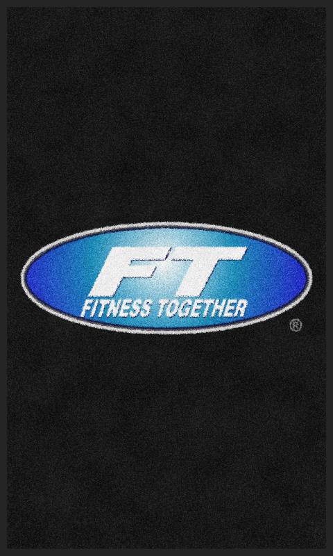 Fitness Together Ballantyne Front 3 x 5 Rubber Backed Carpeted - The Personalized Doormats Company
