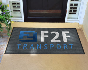 F2F logo rug 3 x 5 Waterhog Impressions - The Personalized Doormats Company