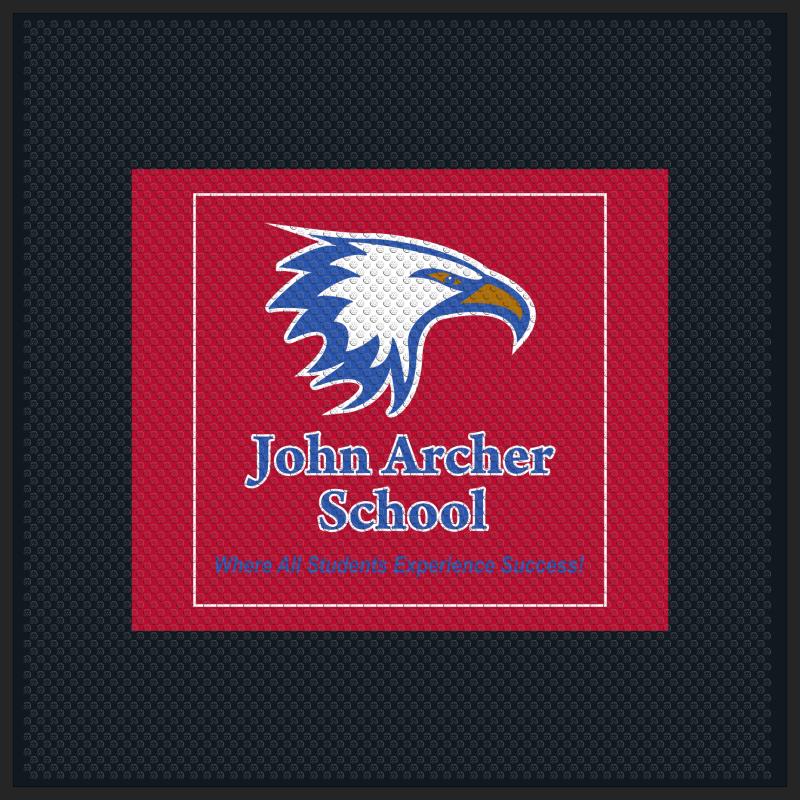 John Archer School 6 X 6 Rubber Scraper - The Personalized Doormats Company