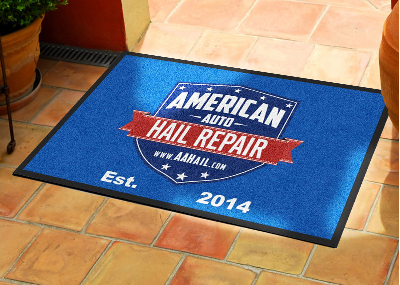 AAhail Welcome Mat 2 X 3 Rubber Backed Carpeted HD - The Personalized Doormats Company