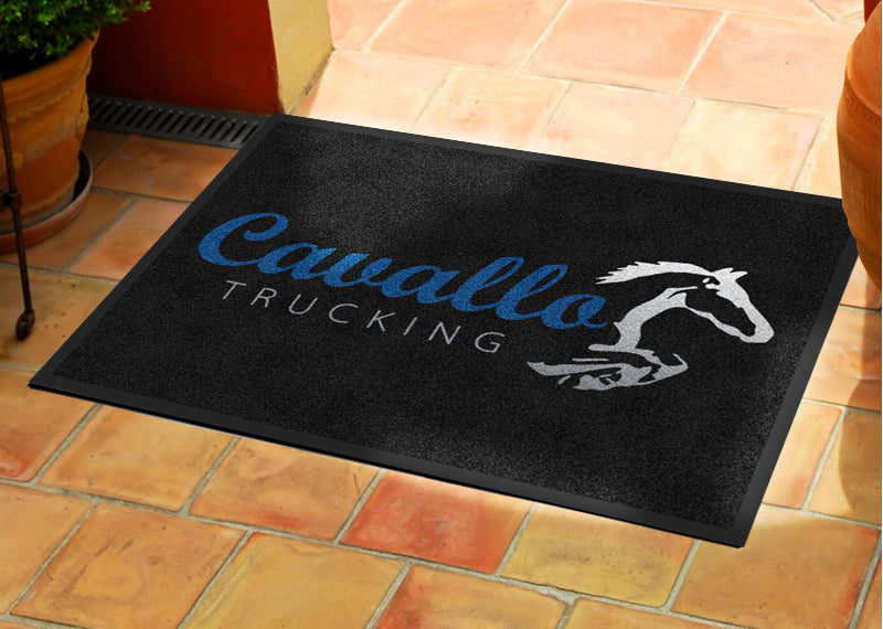 Cavallo Trucking 2 X 3 Rubber Backed Carpeted HD - The Personalized Doormats Company