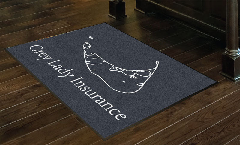 Grey Lady Insurance 3 X 4 Rubber Backed Carpeted HD - The Personalized Doormats Company