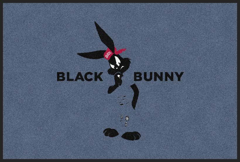 BlackBunny 2 X 3 Rubber Backed Carpeted HD - The Personalized Doormats Company