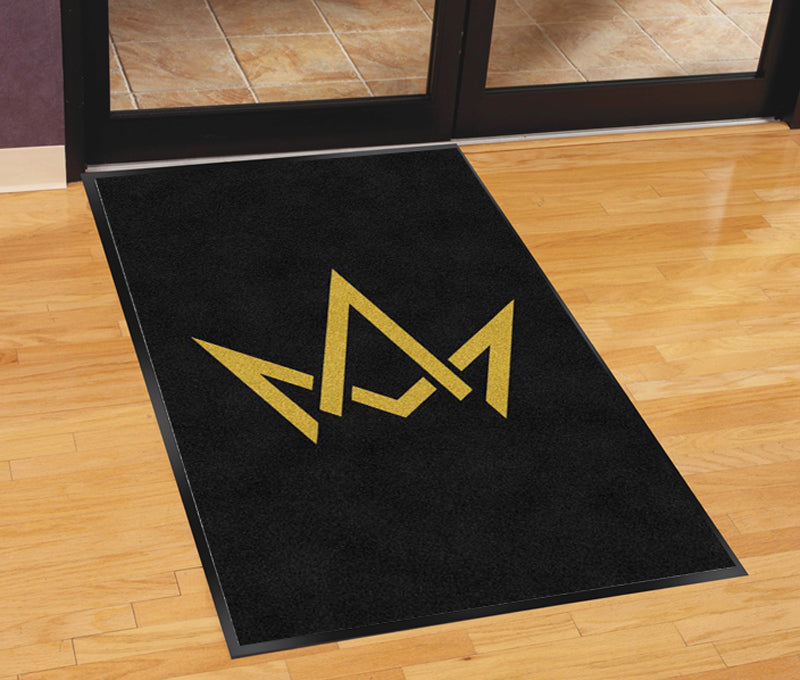 Gold Crown Vertical § 3 X 5 Rubber Backed Carpeted HD - The Personalized Doormats Company