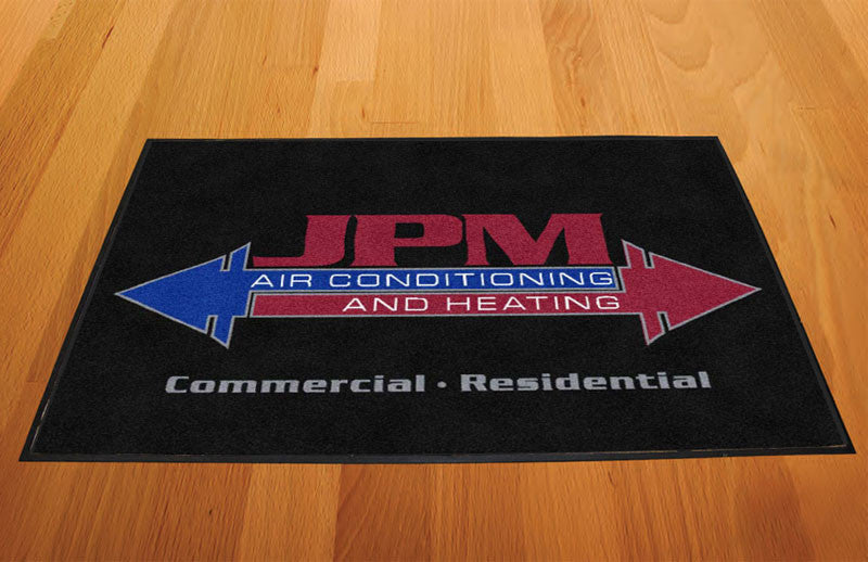 JPM Heating and Air 2 X 3 Rubber Backed Carpeted HD - The Personalized Doormats Company