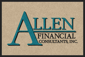 Allen Financial Consultants, Inc. 2 X 3 Rubber Backed Carpeted HD - The Personalized Doormats Company