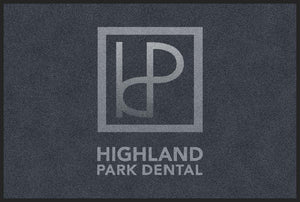 Highland Park Dental 2 x 3 Rubber Backed Carpeted HD - The Personalized Doormats Company