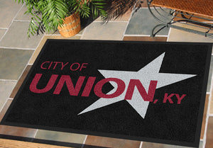 City of Union 2 X 3 Rubber Backed Carpeted HD - The Personalized Doormats Company