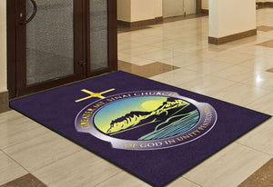 Greater MT. Sinai Church 4 X 6 Rubber Backed Carpeted HD - The Personalized Doormats Company