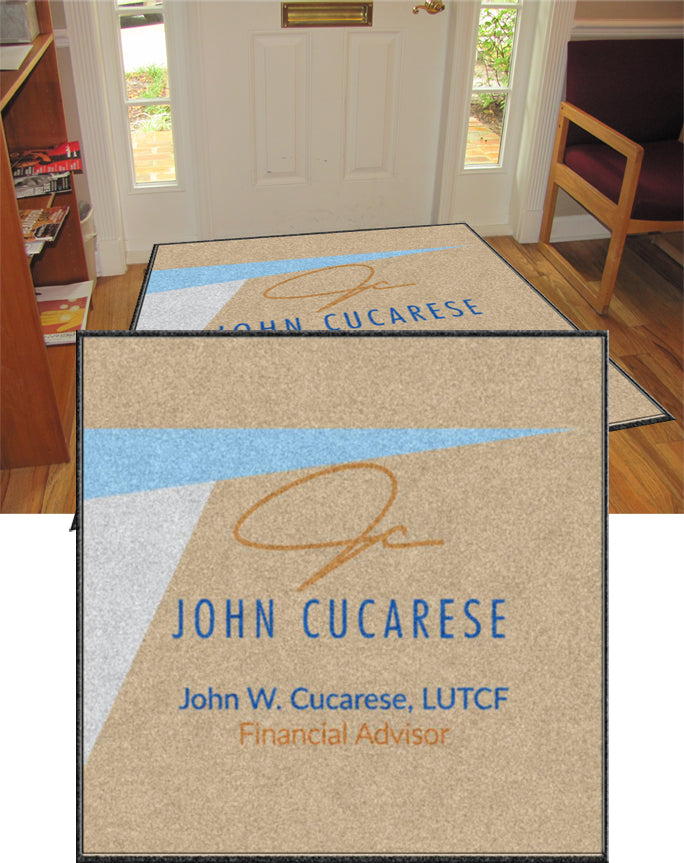 John Cucarese Financial Services 5 X 5 Custom Plush 30 HD - The Personalized Doormats Company