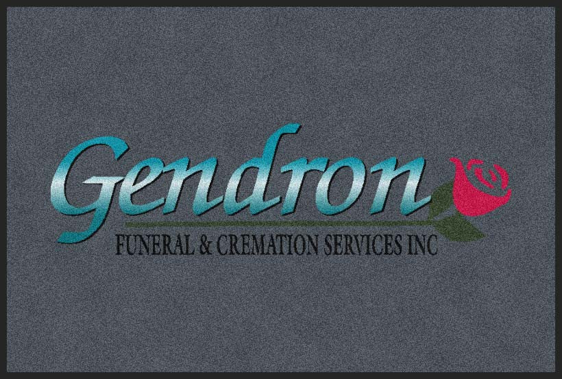 Gendron Funeral & Cremation Services 2 x 3 Rubber Backed Carpeted HD - The Personalized Doormats Company