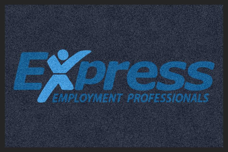 Express Employment Pros 2 x 3 Rubber Backed Carpeted HD - The Personalized Doormats Company