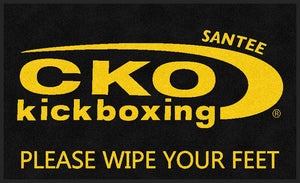 CKO Kickboxing Santee 3 X 5 Rubber Backed Carpeted HD - The Personalized Doormats Company
