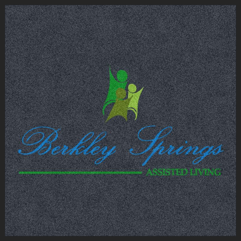 Berkley Springs Assisted Living 2 3 X 3 Rubber Backed Carpeted HD - The Personalized Doormats Company