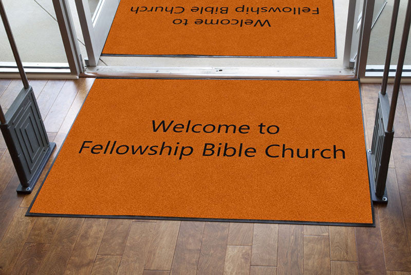 Fellowship Bible Church 4 X 6 Rubber Backed Carpeted HD - The Personalized Doormats Company