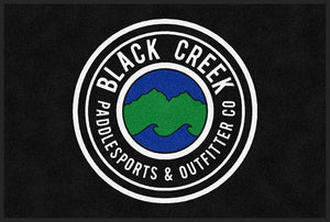 Black Creek Entry Rug 4 X 6 Rubber Backed Carpeted HD - The Personalized Doormats Company