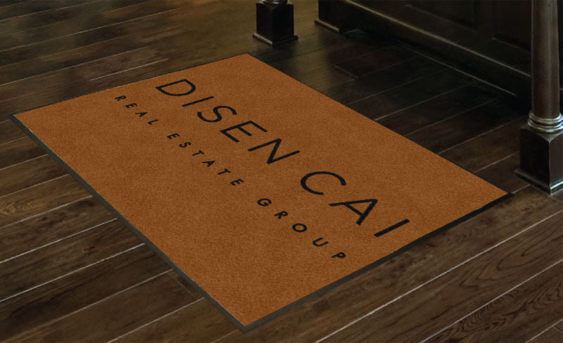 Disen Cai Real Estate Group 3 X 4 Rubber Backed Carpeted HD - The Personalized Doormats Company
