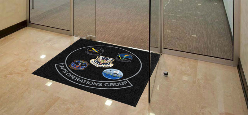 174th OG 4 X 4 Rubber Backed Carpeted HD - The Personalized Doormats Company