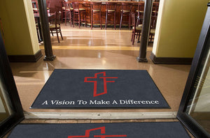 Foundation Church 4 X 6 Rubber Backed Carpeted HD - The Personalized Doormats Company